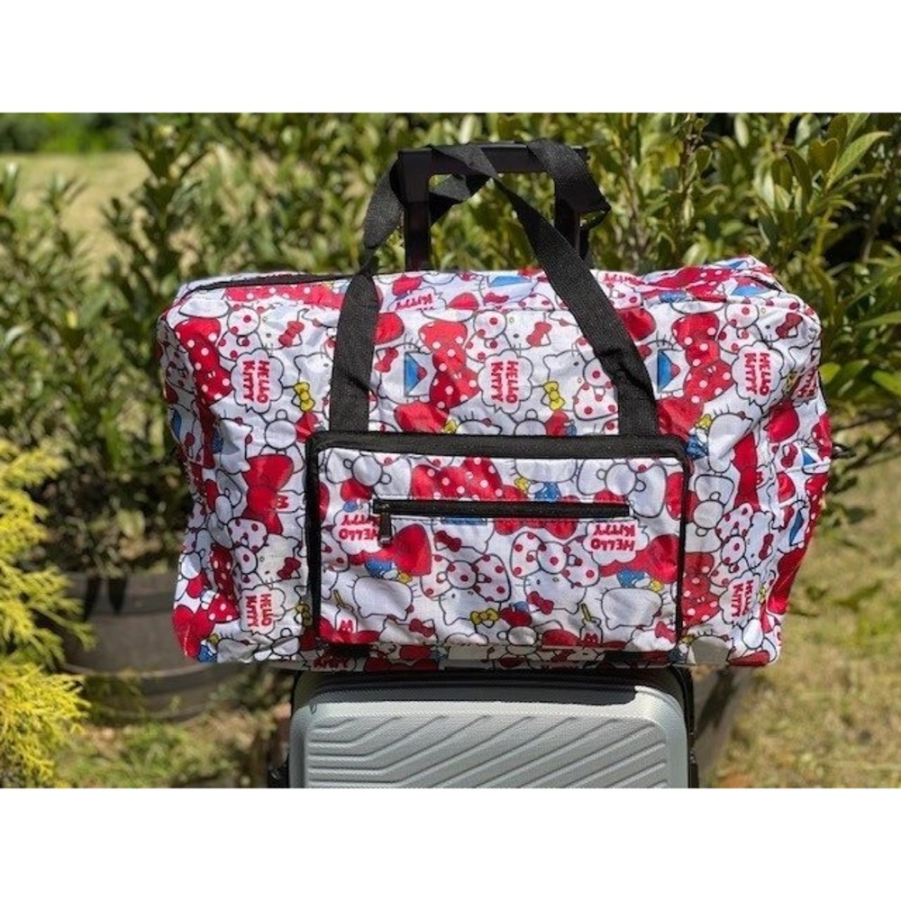 Hello‎ Kitty Red White Polka Dot Travel Duffel Bag